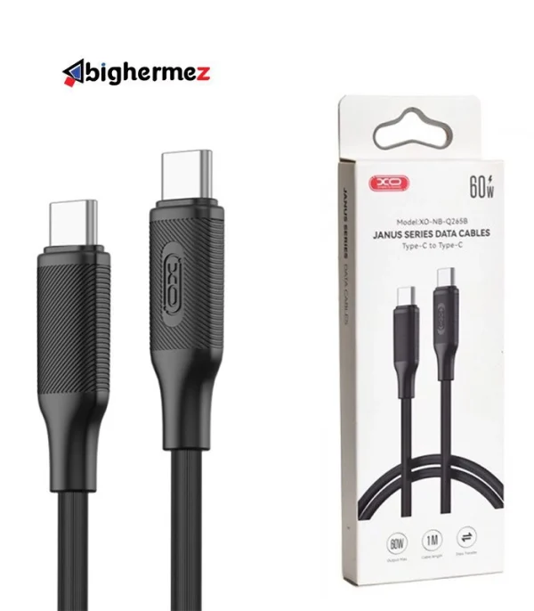 کابل شارژ دوسر TYPE-C ایکس او مدل  XO-NB-Q265B  به طول 1 متر - تصویر 1