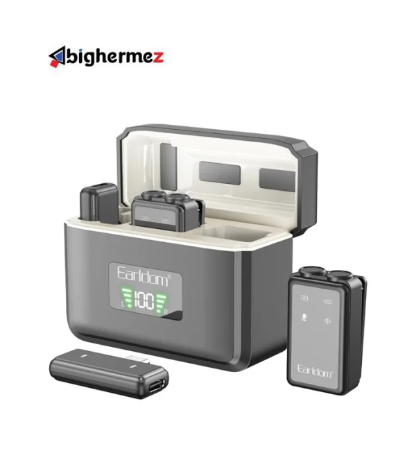 ست میکروفن بی سیم ارلدام مدل 3IN1 MC14 با درگاه اتصال پورت لایتینگ و USB Type C - تصویر 1