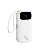 پاوربانک بیسوس مدل QPow 3 45W ظرفیت 10000mAh - سفید