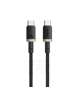 کابل شارژ سریع USB-C به USB-C بیسوس مدل Dura 240W طول 1m - مشکی/طلایی